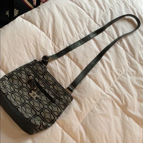 Black & Gray Patterned Crossbody - Picture 2 of 14